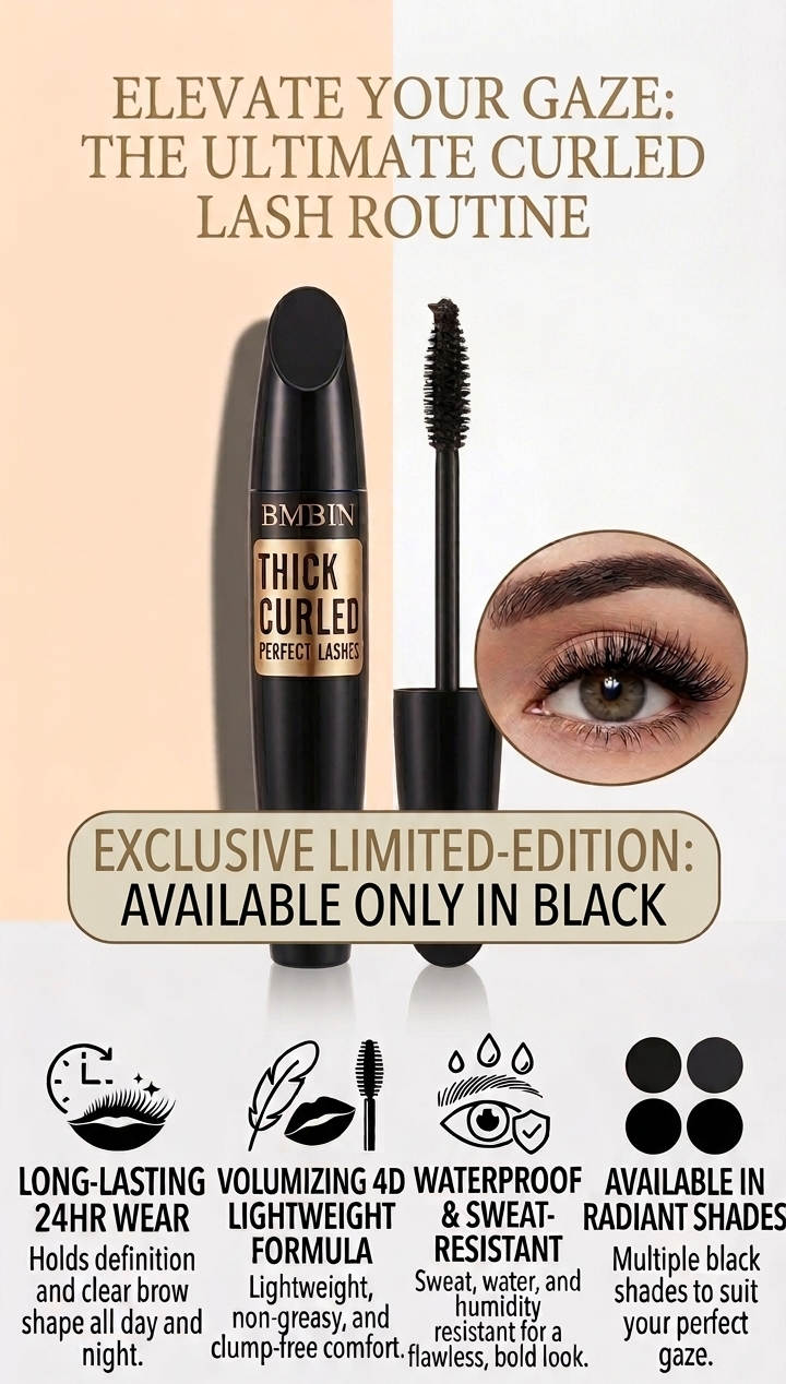BMBIN 4D Volumizing Waterproof Mascara 👁️🖤