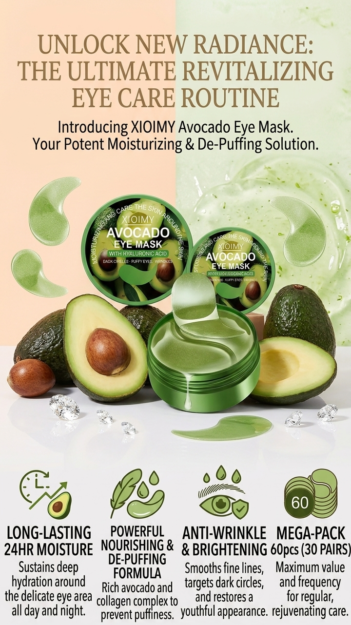 XIOIMY Avocado & Collagen Eye Mask  🥑✨
