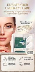 Maxylva Dissolving Microneedle Eye Patches – Hyaluronic Acid & Peptide Overnight Treatment Set