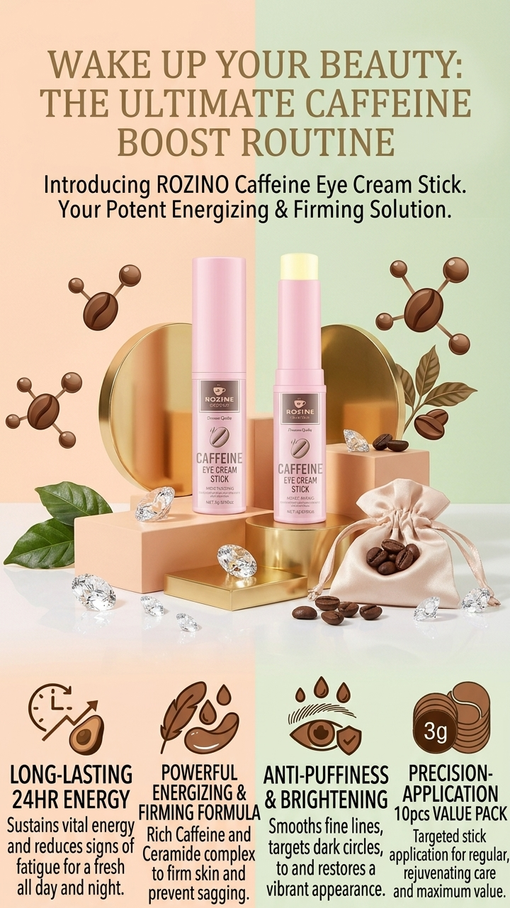 ROZINO Caffeine Energizing Eye Cream Stick ☕✨
